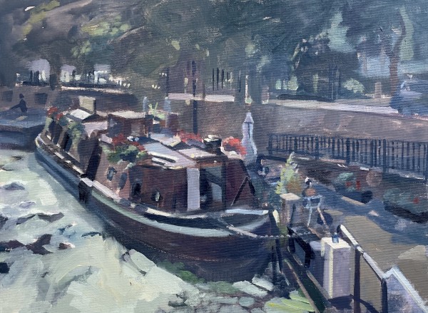The Waterside Cafe, Little Venice. Giclee Print by Alan Lancaster