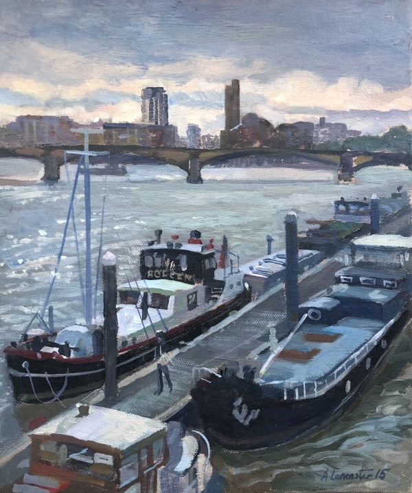 Cadogan Pier from Albert Bridge. London by Alan Lancaster