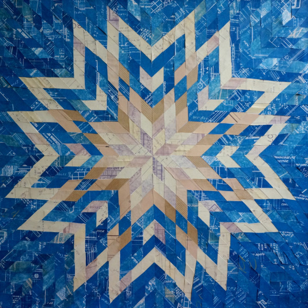 Blueprint Quilt 1 by Sarah Presson