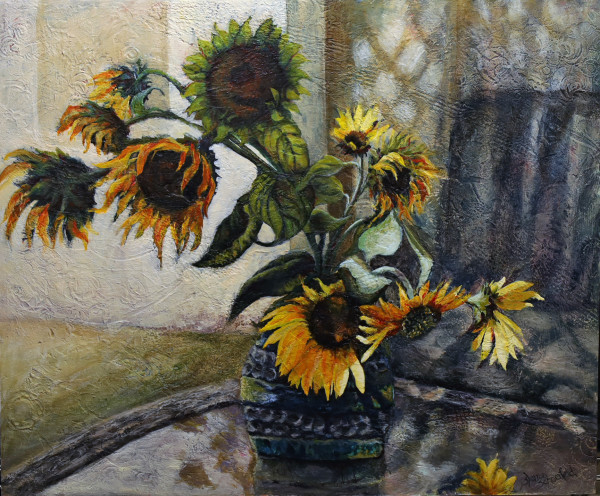 August Sunflowers by Sharron Schoenfeld