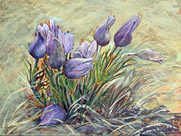 First Crocuses by Sharron Schoenfeld, Image 1.