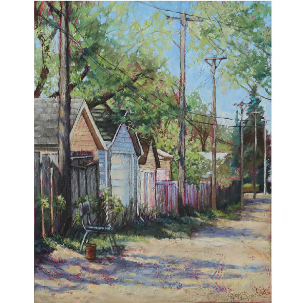 The Chair in the Alley, Spring by Sharron Schoenfeld