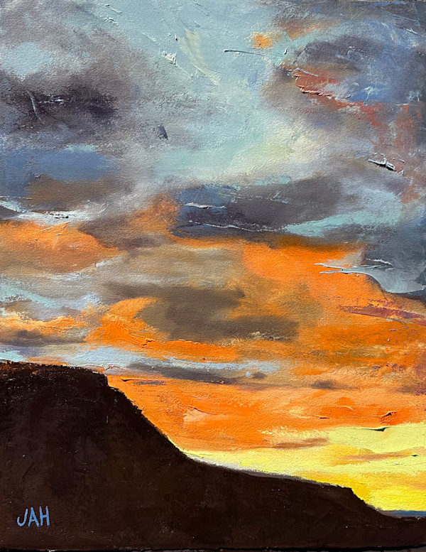 Village Sunrise View Left Panel by Judith Hutcheson