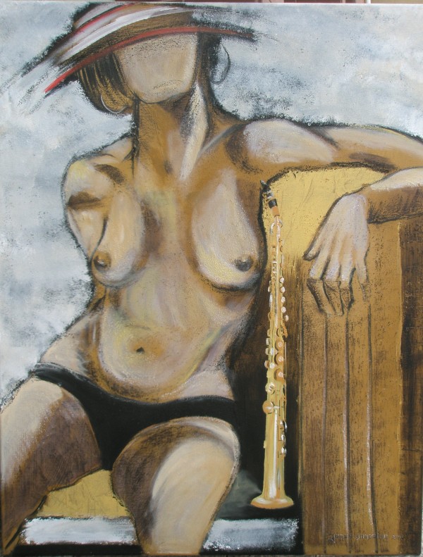 Sax Tenor Lady by Jorge Bandeira
