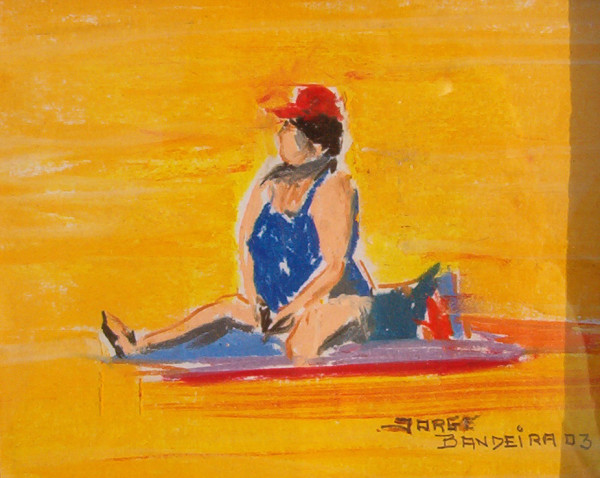 Mulher na Praia by Jorge Bandeira