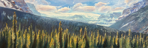 Distant Stutfield Glacier by Pascale Robinson