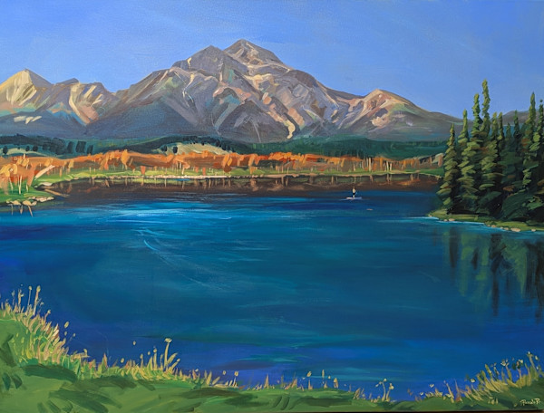 Pyramid Mountain from the 14th Hole by Pascale Robinson