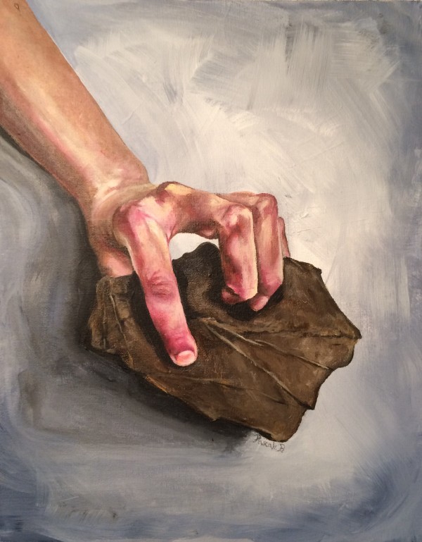 Hand holding Slate by Pascale Robinson