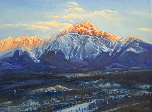 Pyramid Sunrise over Jasper by Pascale Robinson