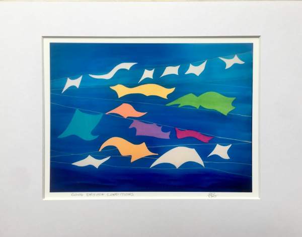 Good Drying Conditions 1/20 - Matted Fine Art Print by Julea Hope Boswell