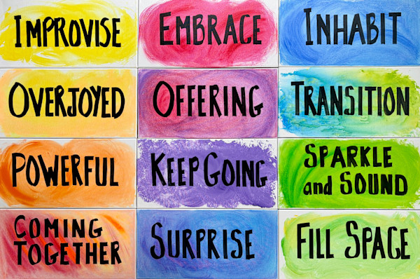 Painted Dances Titles Matrix by Julea Hope Boswell