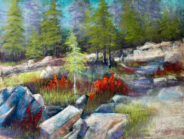 Mt. Shasta Meadow by Caryn Stromberg
