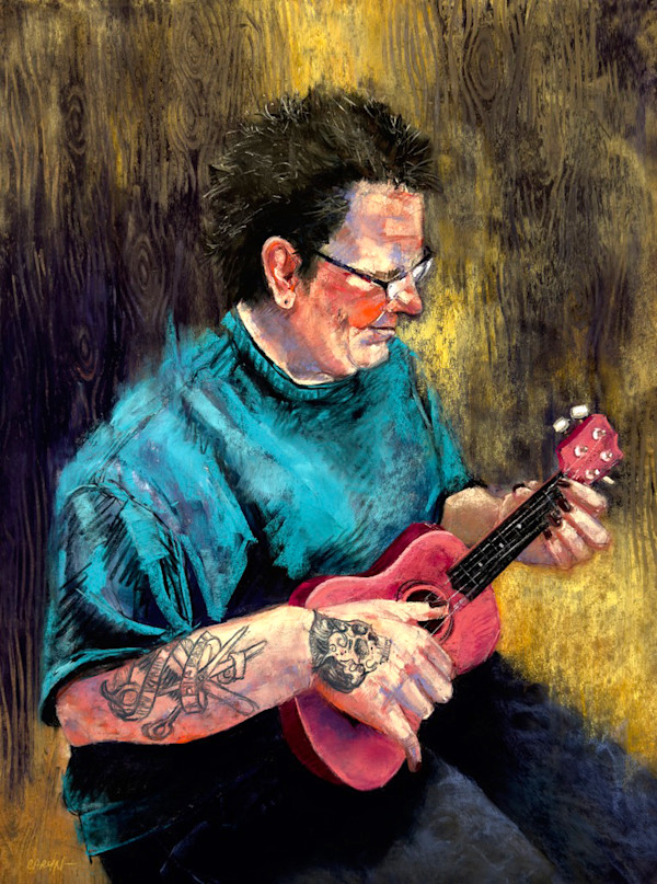 Pink Ukulele by Caryn Stromberg