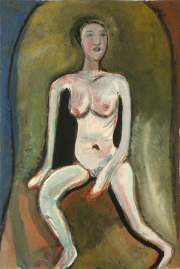 Seated Nude in Archway by Keisho Okayama