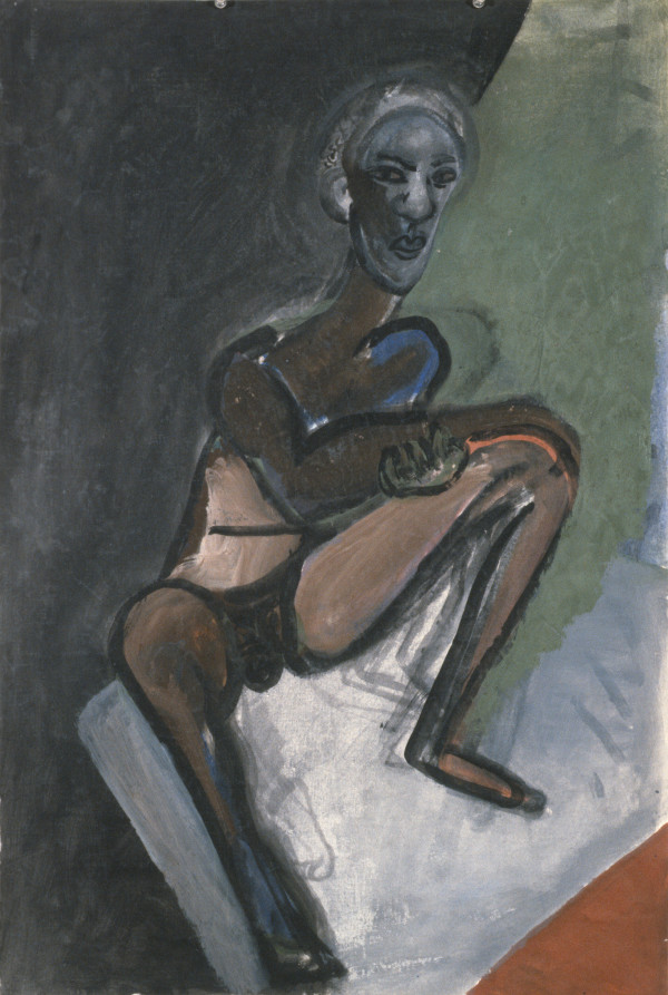 Seated Male Nude by Keisho Okayama
