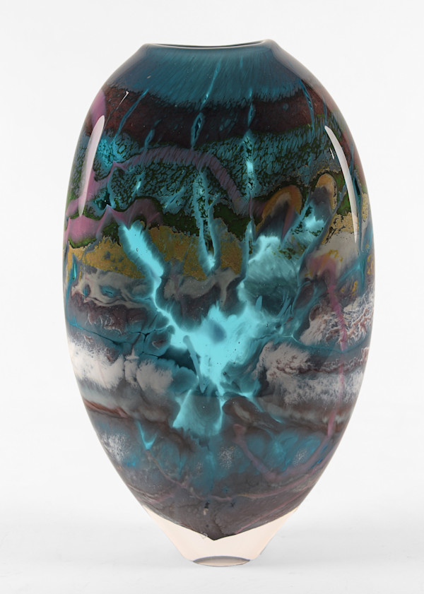 Canyon Walls Medium Turquoise by North Rim Glass Jared & Nicole Davis, Image 1.