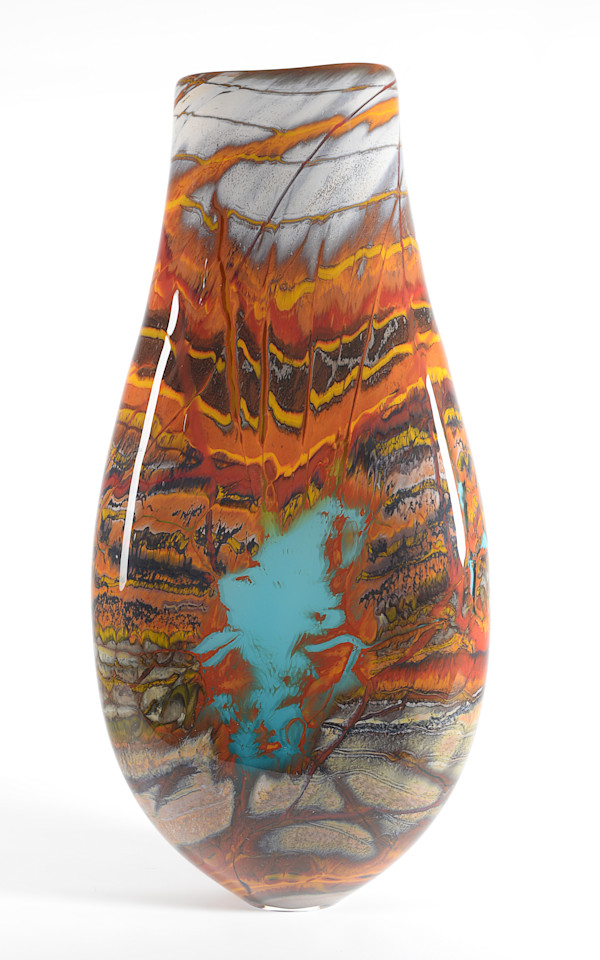Canyon Walls Amber & Turquoise by North Rim Glass Jared & Nicole Davis