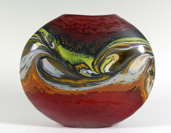Jupiter Vase Red by North Rim Glass Jared & Nicole Davis
