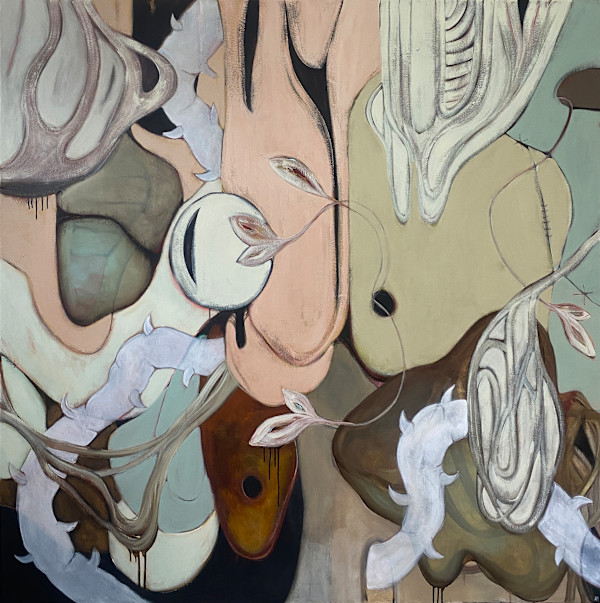 SHIMMERING BLANK -  (160 x 160 cm) by Hannah Thomas