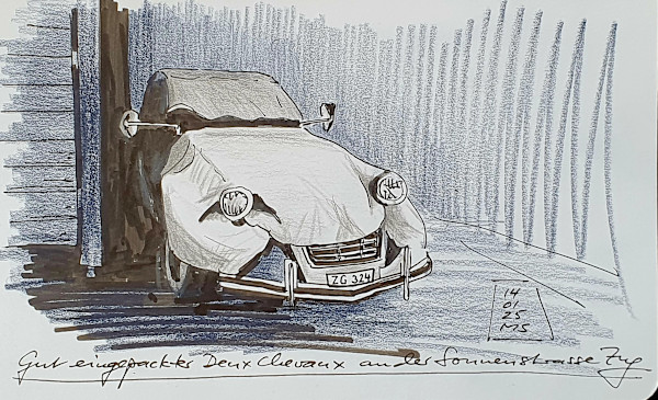 2CV im Wintermantel by Martin Spillmann