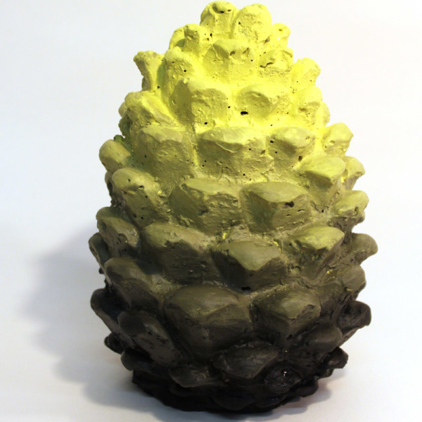 variations of a pine cone - yellow black by Marina Lutz