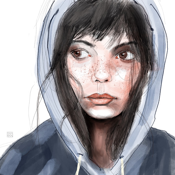 Portrait "Juliette" by Thea Herzig