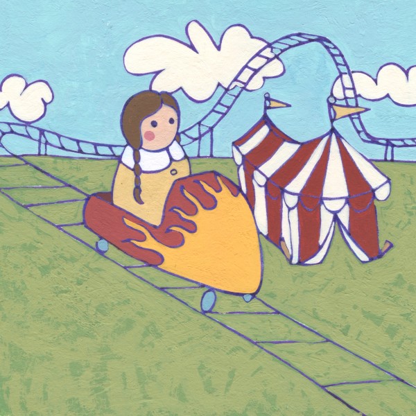 Lolly and the Rollercoaster Original Painting