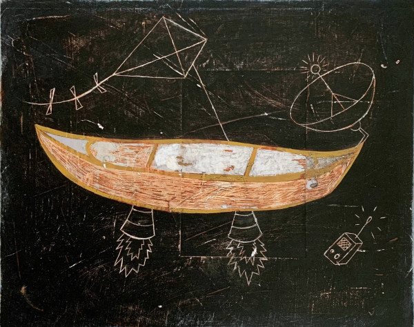 Blackboard Canoe_Outerspace by Layla Luna