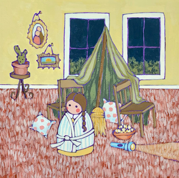 Lolly and the Blanket Fort Original Painting