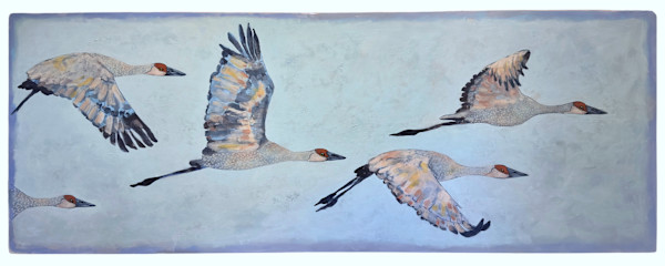 Migration (Sandhill Cranes) by Layla Luna
