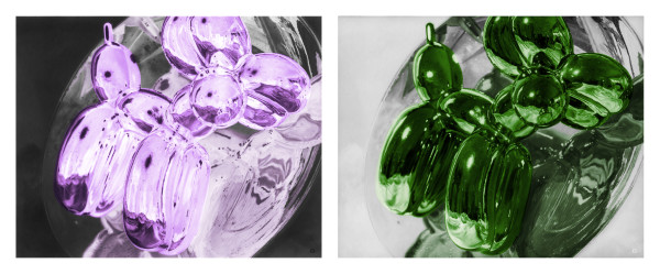 Green - Heart Chakra Dogs Parts 1 & 2 Diptych by Marshall Harris