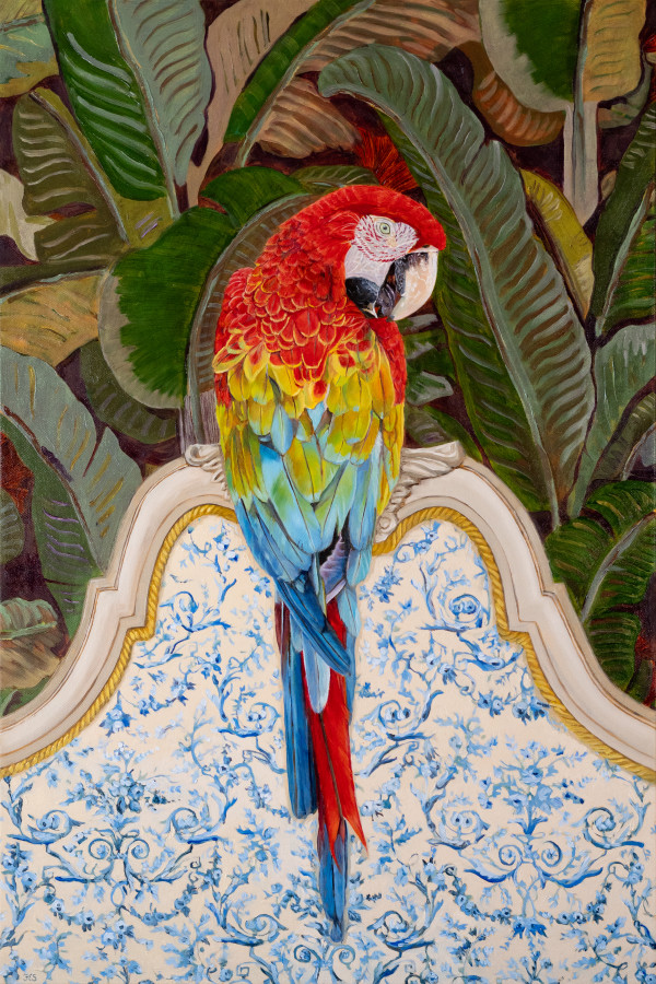 Pineapple suite Macaw by Fiona Smith