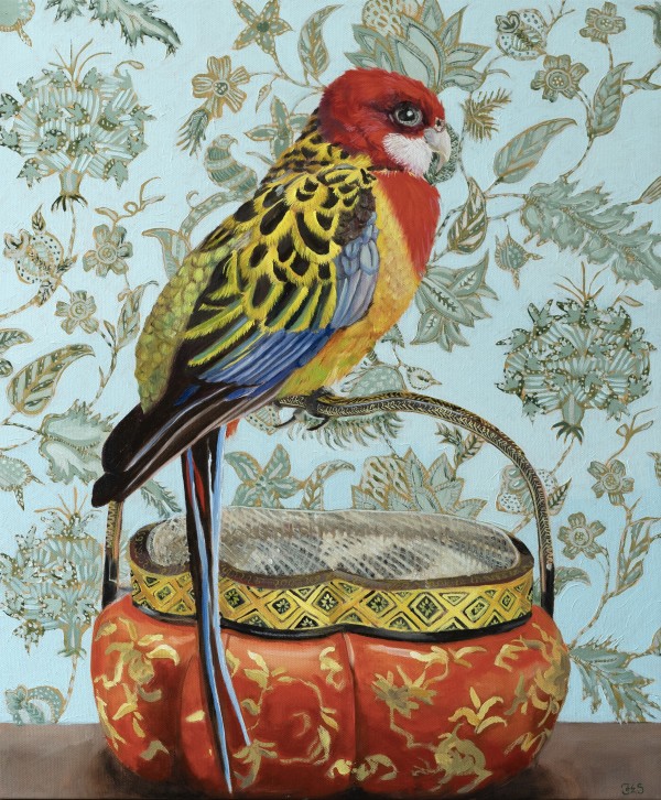 Eastern Rosella, Rose-anne (scan) by Fiona Smith