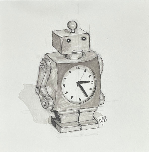 Robot Clock by KJ Bateman