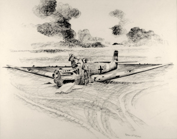 A Crashed German Plane by Peter McIntyre
