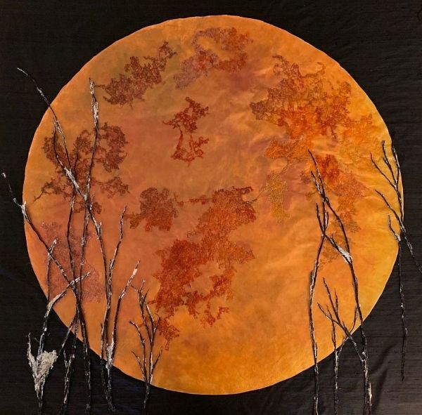 Blood Moon Thru Trees by Fisher Carla