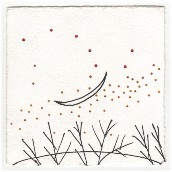 The New Moon and the Big Dipper. #016 by Raya Bodnarchuk, Estate, Image 1.
