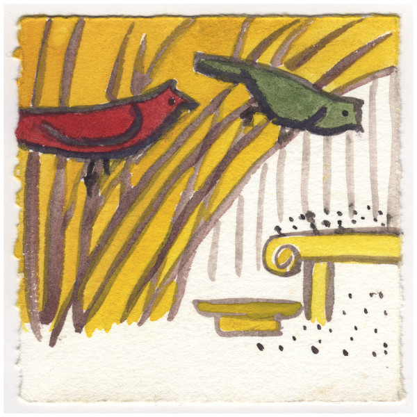 The Cardinals Are in the Mock Orange. #059