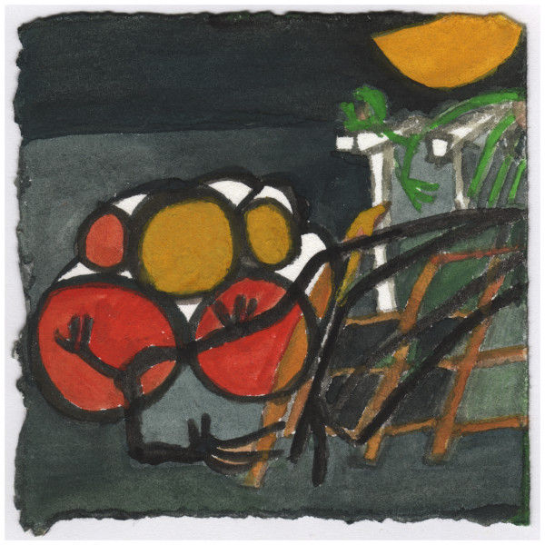 Moonlight and Wisteria Shadows on My Logs. #089