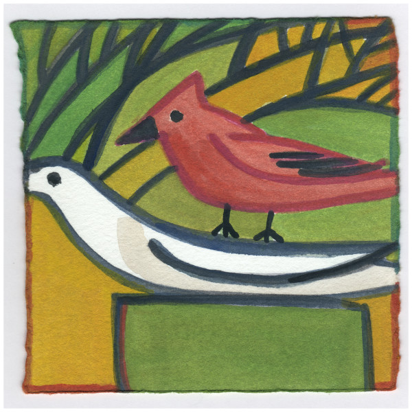 The Cardinal on the Sculpture. #244 by Raya Bodnarchuk, Estate, Image 1.