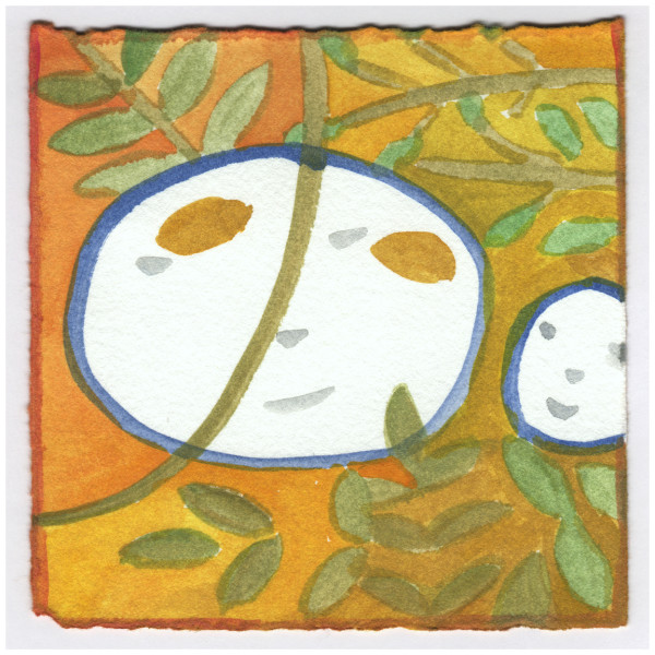 Two Giant Puffballs in the Woods. #264 by Raya Bodnarchuk, Estate, Image 1.
