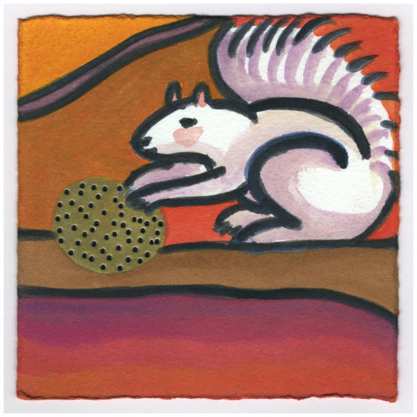 A Squirrel and a Walnut. #285 by Raya Bodnarchuk, Estate, Image 1.