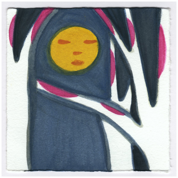 The Moon and The Sycamores Early This Morning. 1/7/15. #396