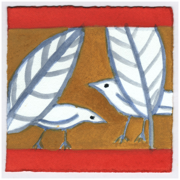 Birds on the Ground. #546 by Raya Bodnarchuk, Estate, Image 1.