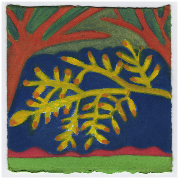 A Walnut Branch in the Canal. #551 by Raya Bodnarchuk, Estate, Image 1.
