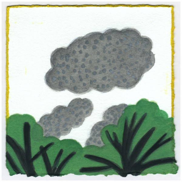 Three Small Black Clouds. #554 by Raya Bodnarchuk, Estate, Image 1.