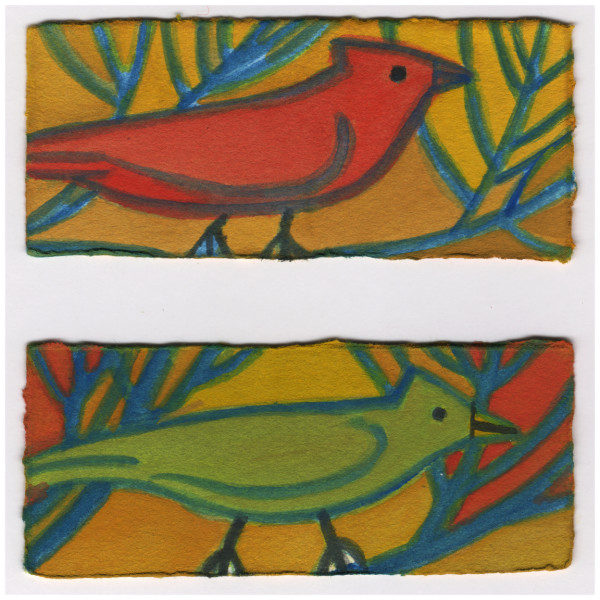 The Cardinal / The Cardinal. Green. #612 by Raya Bodnarchuk, Estate, Image 1.