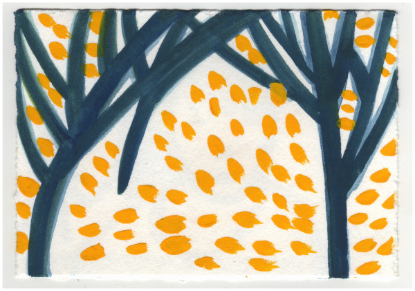 Golden Leaves in the Parking Lot. #679