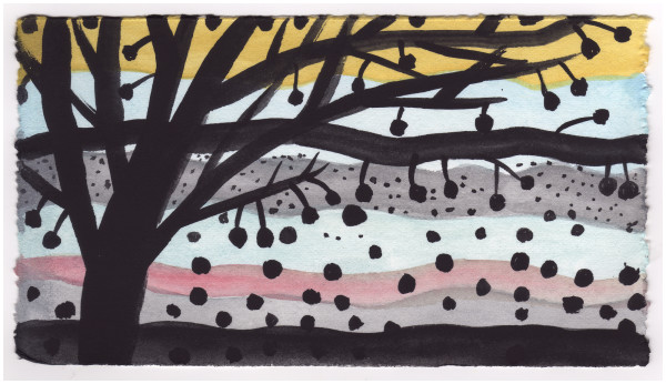 The Sweetgum Tree at Sunset. Millions of Spiked Fruits. #743 by Raya Bodnarchuk, Image 1.