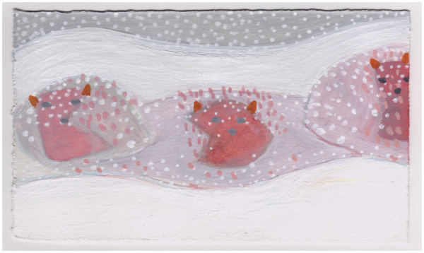 Three Little Neighbors Today- in Their Snow Igloos. #779 by Raya Bodnarchuk, Estate, Image 1.